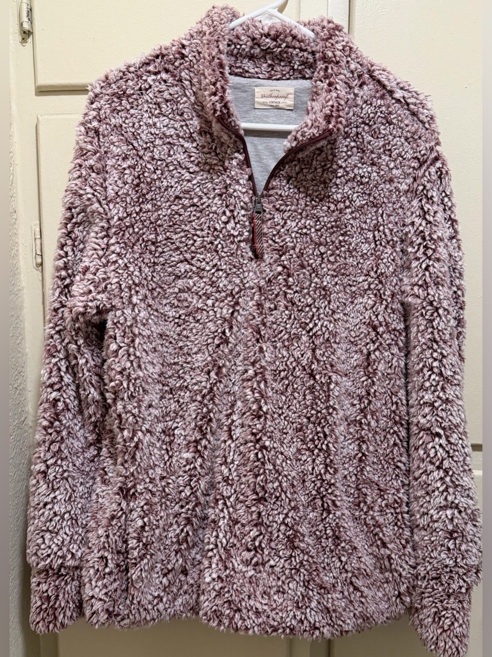 Super warm Sherpa 1/2 zip pullover XL with pockets.